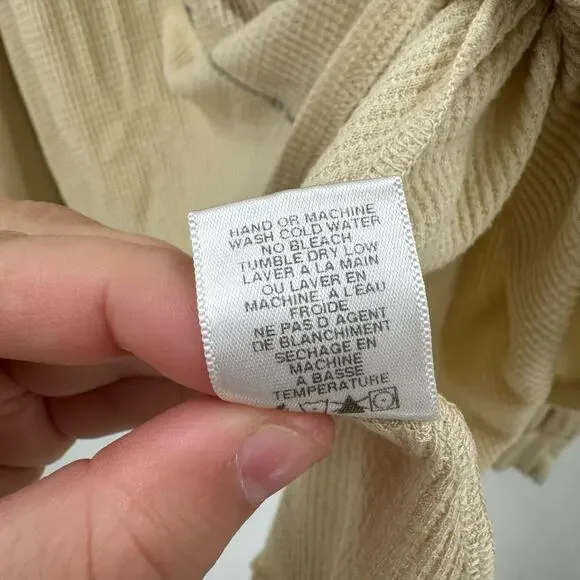 Wildfox Desert Dahlia Waffle knit Henley long sleeve tee - Picture 6 of 7